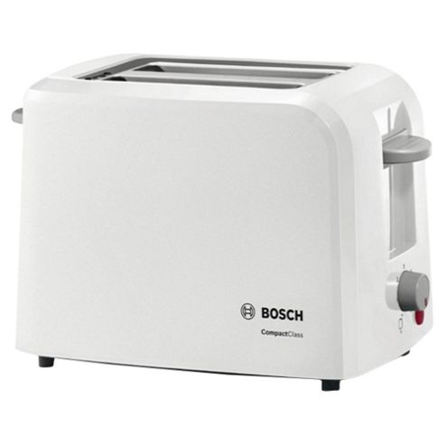 Image of Bosch Tat3a014gb Village 2 Slice Toaster White