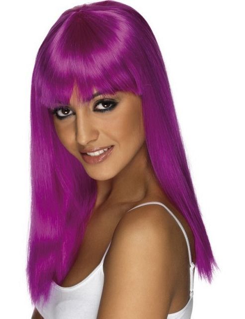 Image of Adult Glamourama Wig Neon Purple
