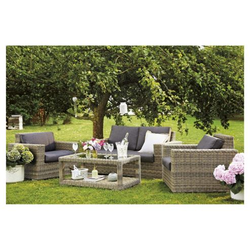 Image of Oxford 4-piece Rattan Garden Furniture Set