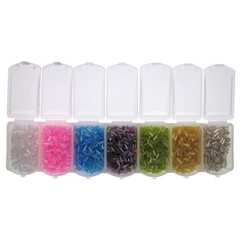 Image of Storage With Bugle Beads 105gms Pastel Sh