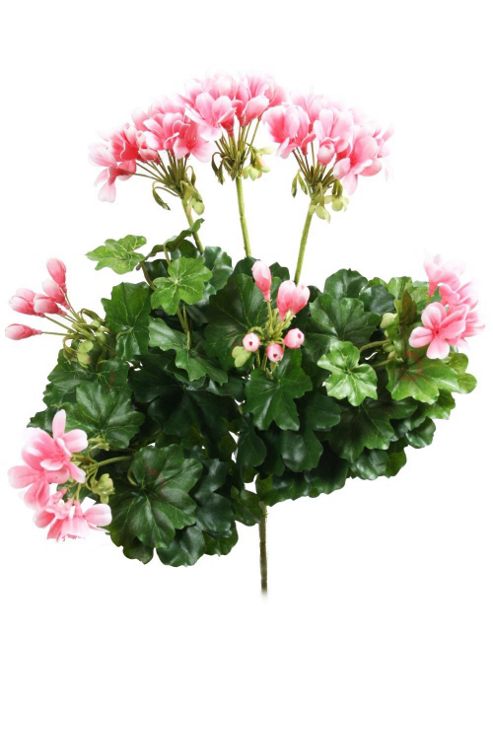 Image of Artificial 40cm Pink Cascade Ivy Leaf Geranium Plug Plant