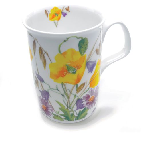 Image of Roy Kirkham English Meadow Yellow Poppy Design Mug