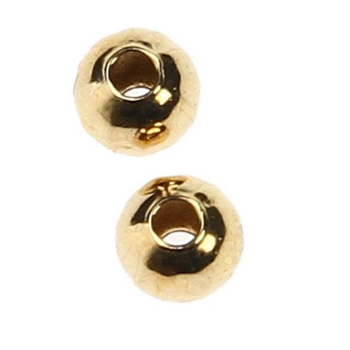 Image of Plated Metal Bead - Gold - 25 Pack