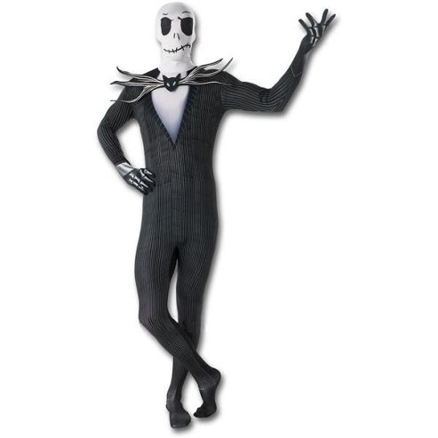 Image of Jack Skellington Second Skin - Adult Costume Size: 38-40