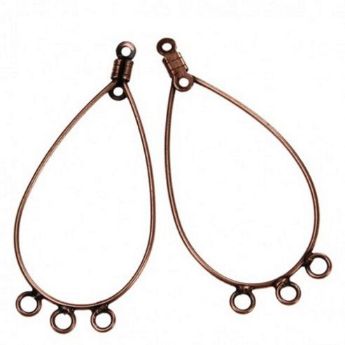 Image of Long Chandellier Earring Connectors - Copper - 10 Pack