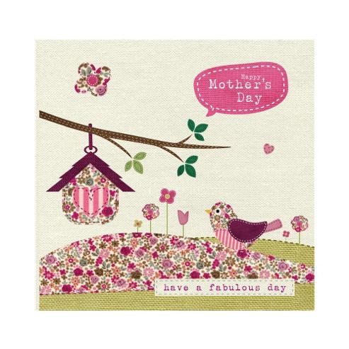 Image of Patchwork Little Bird Mother's Day Card