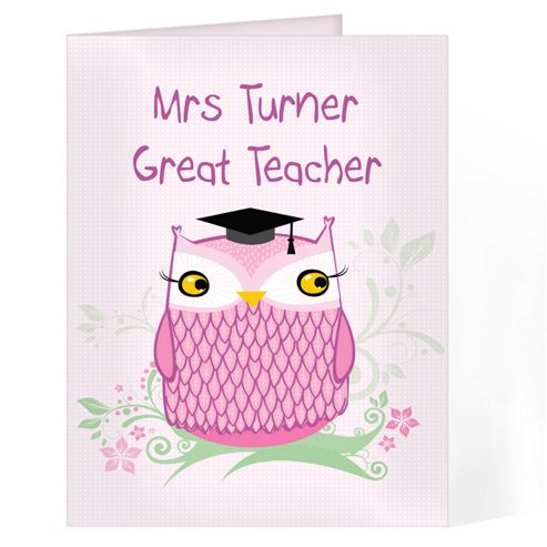 Image of Personalised Miss Owl Card