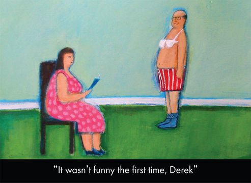 Image of Holy Mackerel It Wasn't Funny The First Time Derek Greetings Card