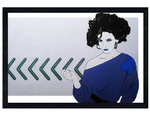 Image of Bertrand Black Wooden Framed Eighties Female Poster