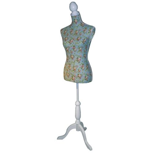 Image of Mannequin / Decorative Dressmakers Dummy - White / Blue
