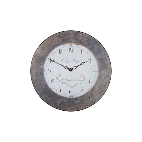 Image of Roger Lascelles Clocks Large Lalande Wall Clock With Slate Effect Border