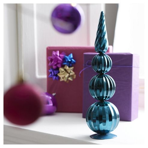 Image of Tesco Teal Bauble Tower