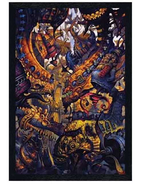 Image of Dan Seagrave Black Wooden Framed Fall From Grace Poster