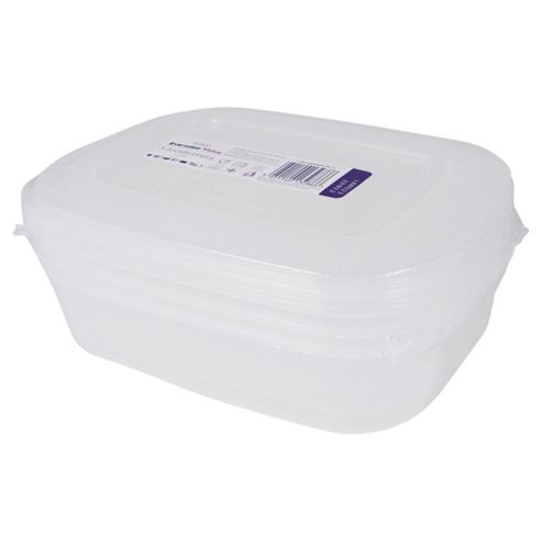 Image of Tesco Value 1l Food Containers, Set Of 3