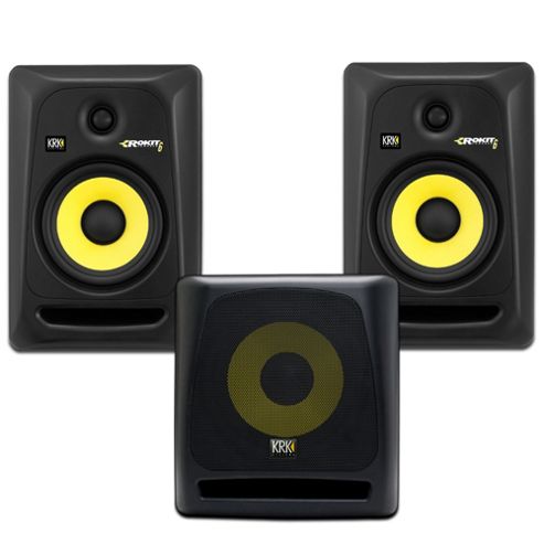 Image of Krk Rp6 Pair, Krk 10s Sub Powered Studio Dj Monitor Package