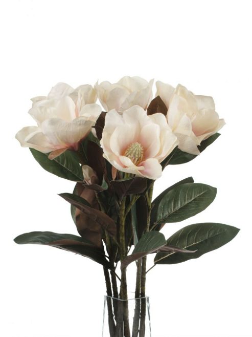 Image of Artificial Half Dozen 85cm Pink And Cream Yulan Magnolias X 6