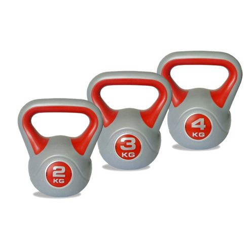 Image of Body Power Vinyl Kettlebell Set 2,3 & 4kg