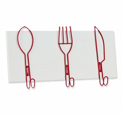 Image of Triple Metal Wire Cutlery Coat Hook For The Home