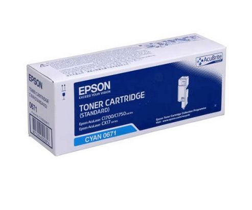 Image of Epson Al-c1700/c1750/cx17 Series - Standard Capacity Toner Cartridge Cyan - 0.7k