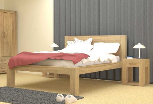 Image of Baumhaus Cmr11b Atlas Solid Oak Double Bed