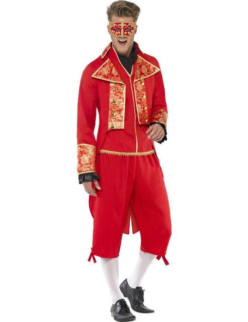 Image of Men's Devil Masquerade Costume Large