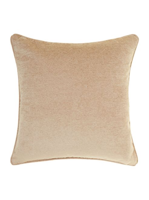 Image of Linea Plain Chenille Cushion, Latte