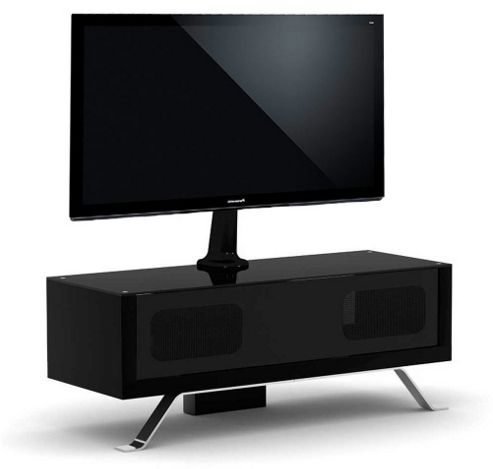 Image of Elmob Arcadia 120-21-fx Black Cantilever Tv Stand