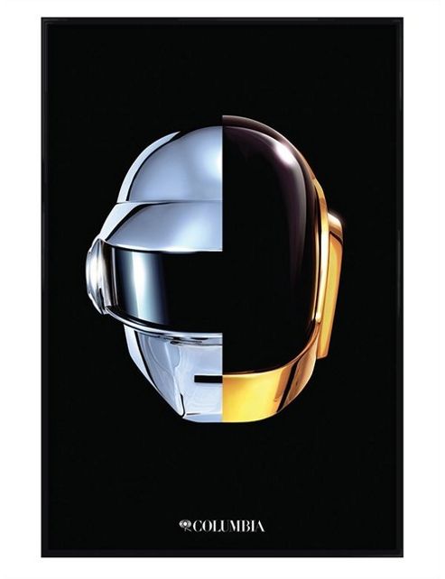 Image of Daft Punk Gloss Black Framed Helmet Poster
