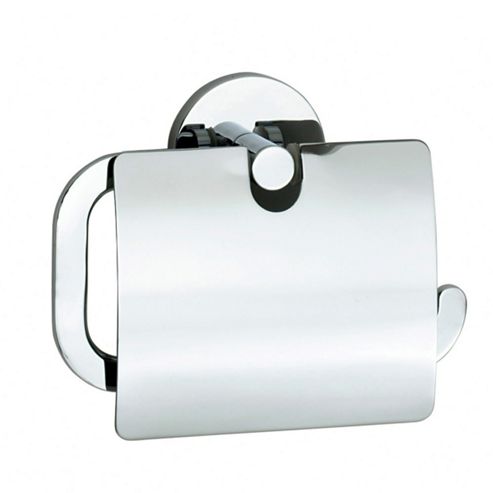 Image of Smedbo Loft Toilet Roll Holder With Lid - Polished Chrome