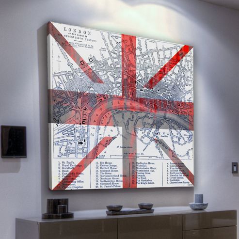 Image of Parvez Taj London Canvas Wall Art - 81 Cm H X 81 Cm W X 5 Cm D