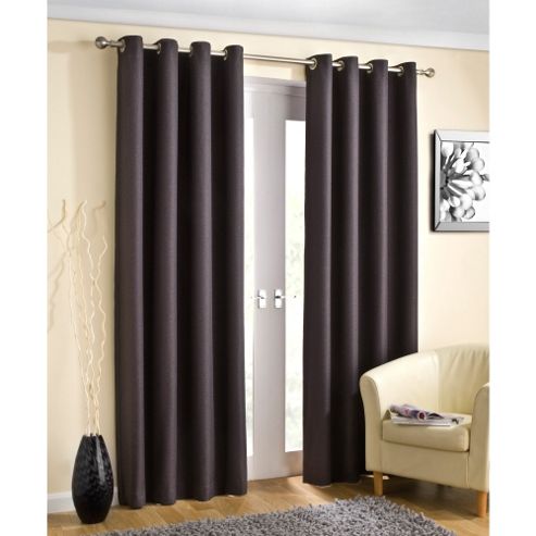 Image of Enhanced Living Wetherby Eyelet Charcoal Curtains 168x183cm