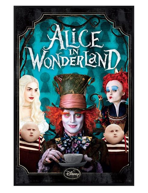 Image of Alice In Wonderland Gloss Black Framed Teaser Poster