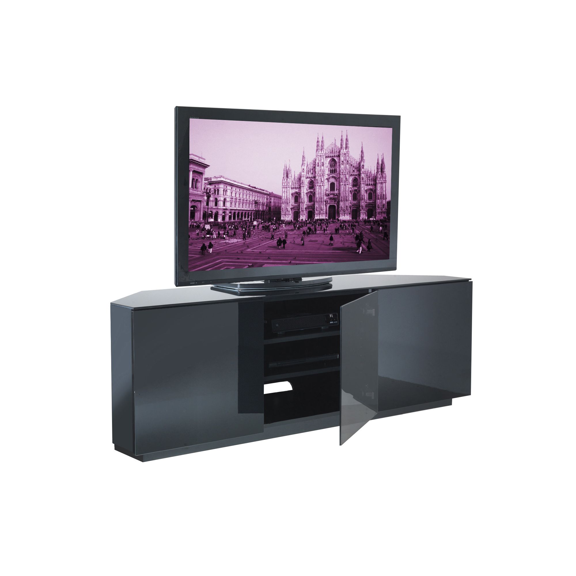 UK-CF City Scape Milan 60'' TV Stand - Black at Tesco Direct