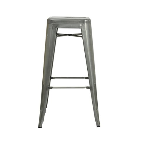 Image of Xavier Pauchard High Natural Metal Tolix Style Stool