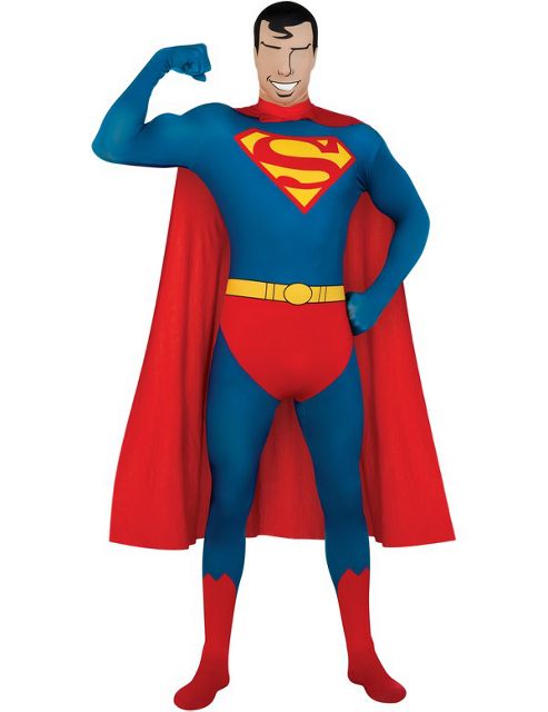 Image of Superman Second Skin Suit - Adult Costumes Size: 34-36