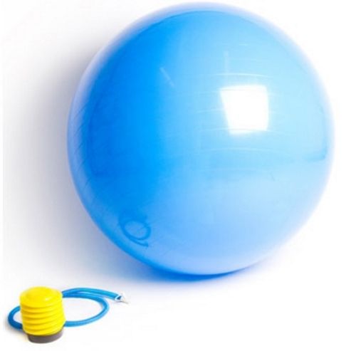 Image of Confidence 65cm Anti-burst Yoga Pilates Exercise Swiss Gym Ball With Foot Pump