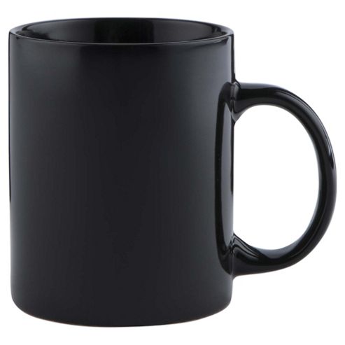 Image of Tesco Plain Single Stoneware Mug, Black