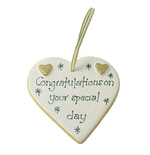Image of Congratulations Gold Sparkle Heart
