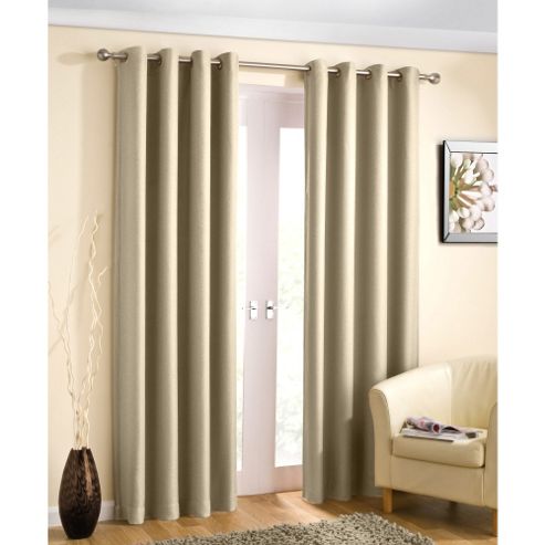 Image of Enhanced Living Wetherby Eyelet Cream Curtains 168x229cm
