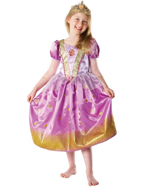 Image of Child Disney Glitter Rapunzel Costume Large