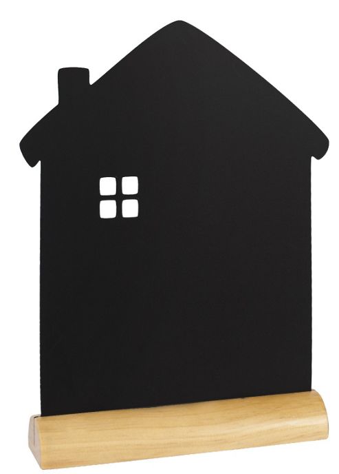 Image of Securit Silhouette Table Chalkboard, House