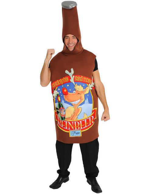 Image of Rudolph Red Nose Reinbeer Beer Bottle Costume
