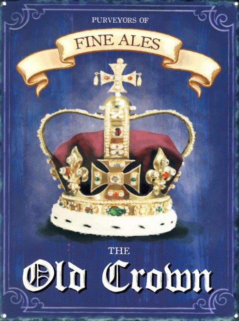 Image of Purveyors Of Fine Ales The Old Crown Tin Sign