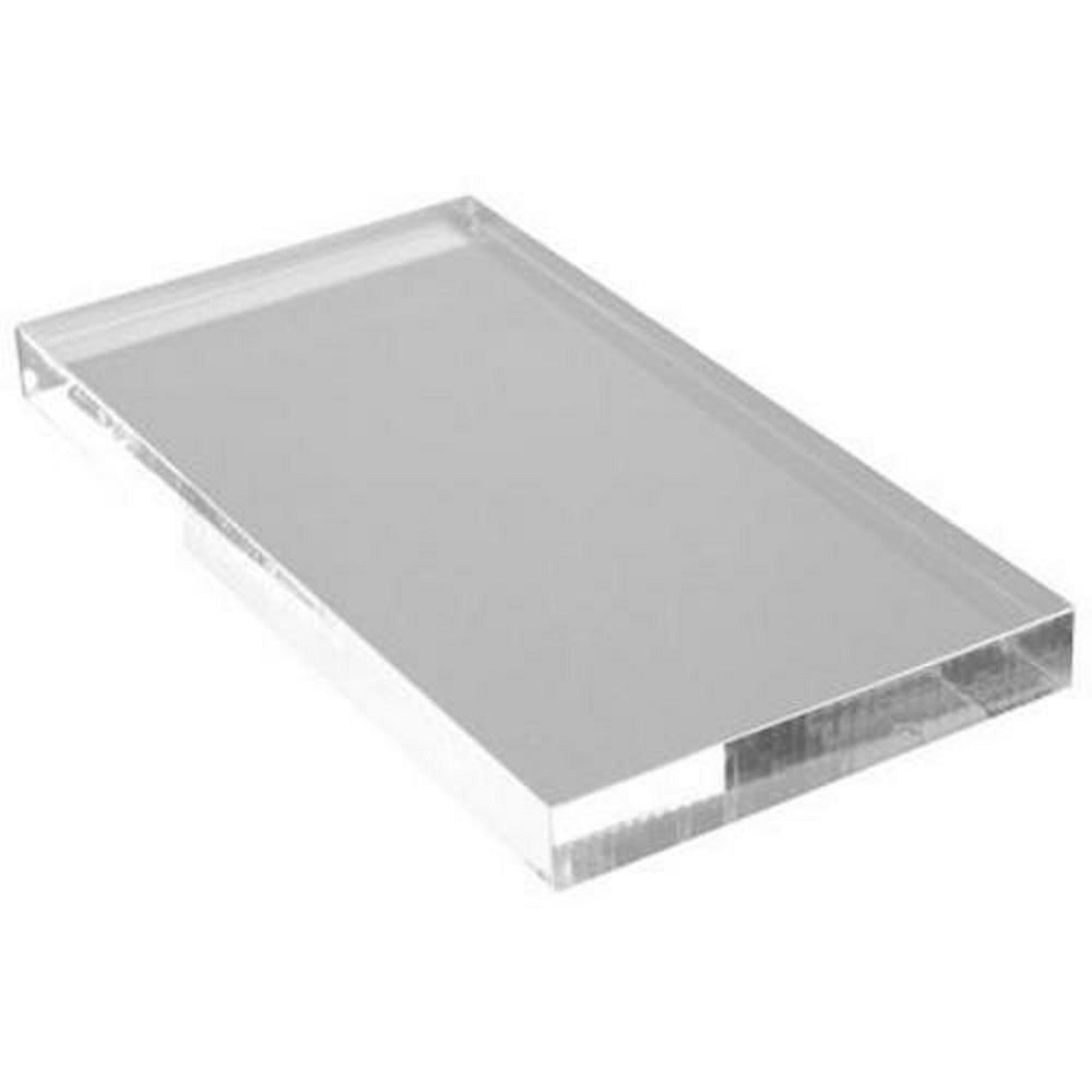 Clear Acrylic Stamp Block 50mm x 95mm x 8mm deep