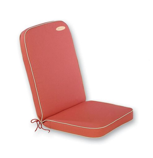 Image of Glencrest Seatex Bespoke Seat Pad With Back Cushion - Terracotta