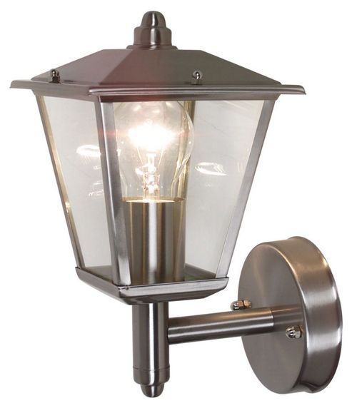 Image of Naeve Leuchten Domus 1 Light Wall Light In Clear And Metal Blank