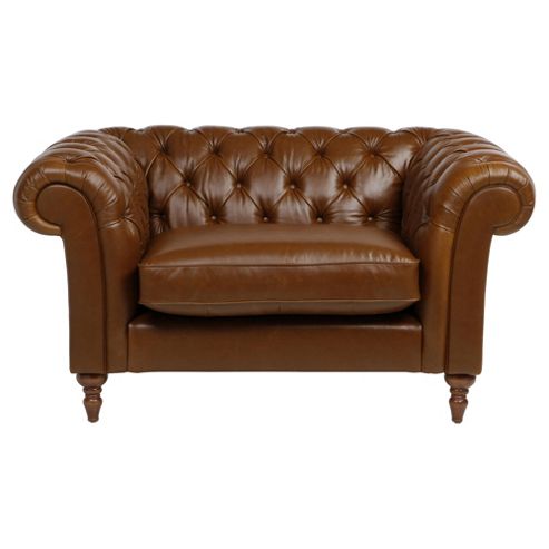 Image of Chesterfield Loveseat Antique Saddle