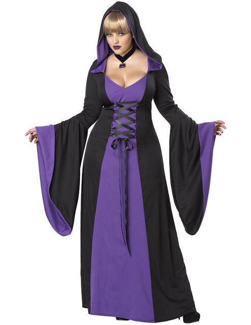 Image of Women's Deluxe Hooded Robe Purple (plus Size) 2xl