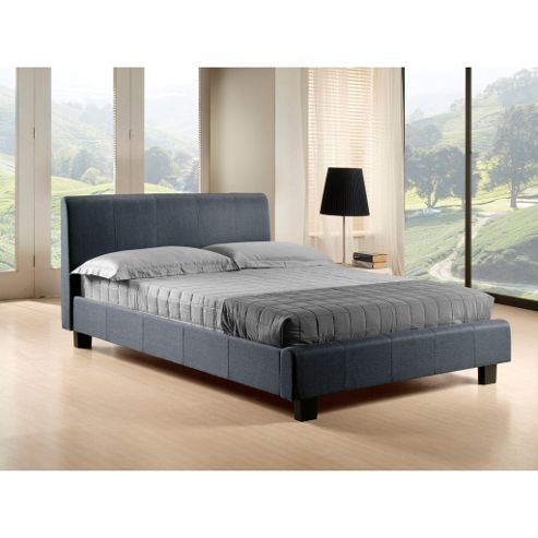Image of Pebble Grey Fabric Bed Frame - Small Double 4ft