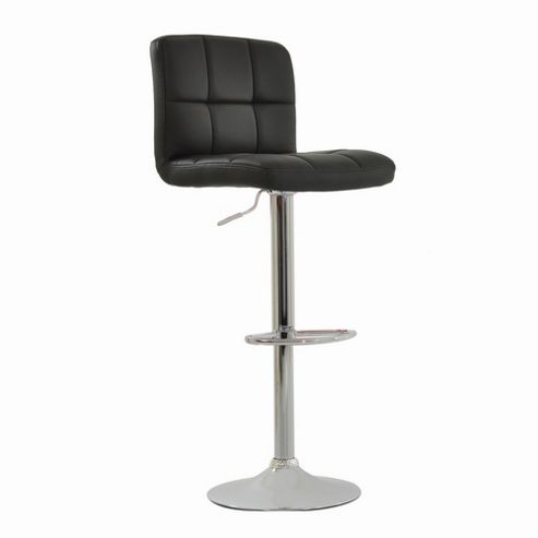 Image of Cuban Brown Faux Leather Swivel Bar Stool